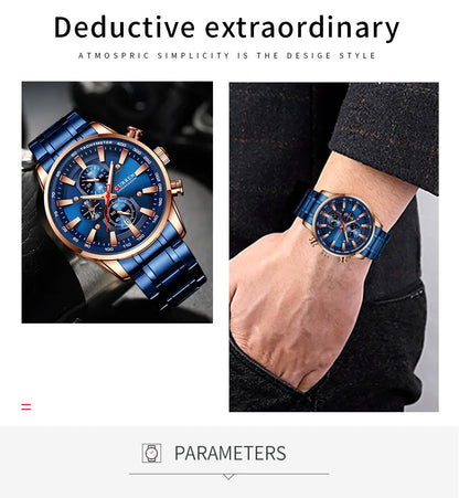 CURREN New Mens Watches Quartz Business Waterproof Watch Man Watches Top Brand Luxury WristWatch Men Chronograph Reloj Hombre