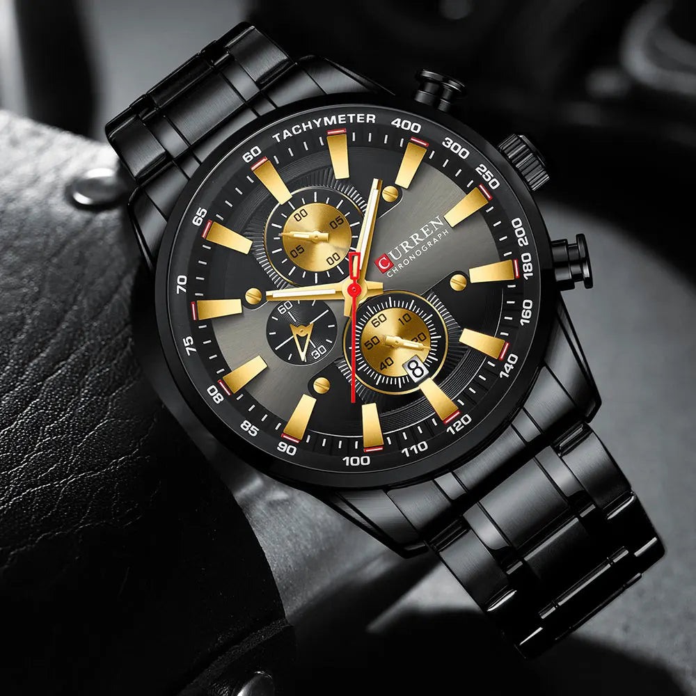 CURREN New Mens Watches Quartz Business Waterproof Watch Man Watches Top Brand Luxury WristWatch Men Chronograph Reloj Hombre
