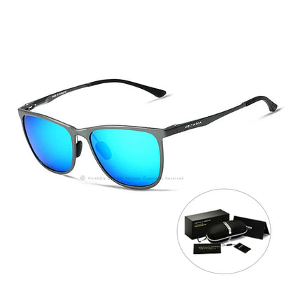 VEITHDIA Fashion Vintage Men's Sunglasses Polarized UV400 Lens Glasses Aluminum Magnesium Eyeglasses Eyewear Accessories 6623