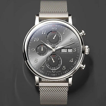 Luxury Brand Switzerland LOBINNI Ewiger Kalender Automatische mechanische Herrenuhr Saphirglas Multifunktionsuhr L13019-8