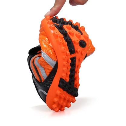 Men Football Soccer Boots Athletic Shoes New Leather Big Size High Top Cleats Training Sneaker Comfortable