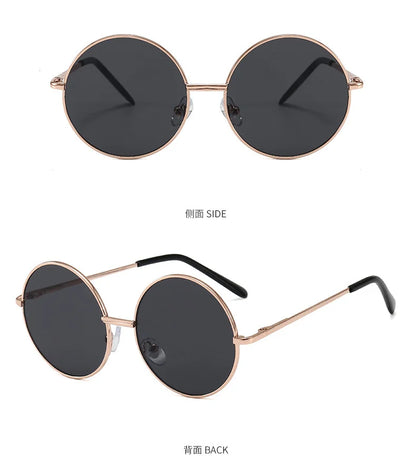 Children's sunglasses metal frame round sunglasses  simple anti ultraviolet tide children's glasses