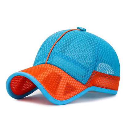 New Summer Children Kids Cute Baseball Cap Solid Breathable Snapback Hat Outdoor Cool Mesh Boy Girl Sun Cap Hat