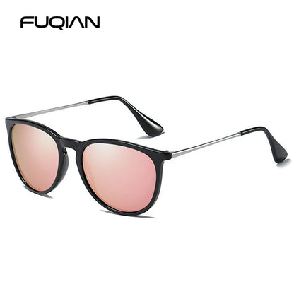Classic Round Polarized Sunglasses Men Women Fashion Driving Sun Glasses Male Vintage Black Pink Shades Travelling Eyewear UV400