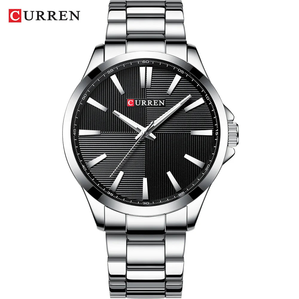 Montre pour homme CURREN – Modèle de luxe, étanche, style militaire, en acier inoxydable – Montre-bracelet sportive (réf. 8322)