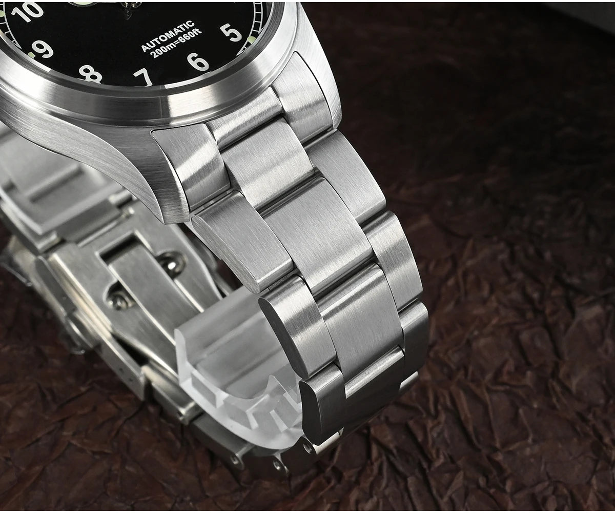 San Martin Simple Men Watch 37mm Pilot Miyota 8215 Classic Military Explore Automatic Mechanical Watches Waterproof 100m