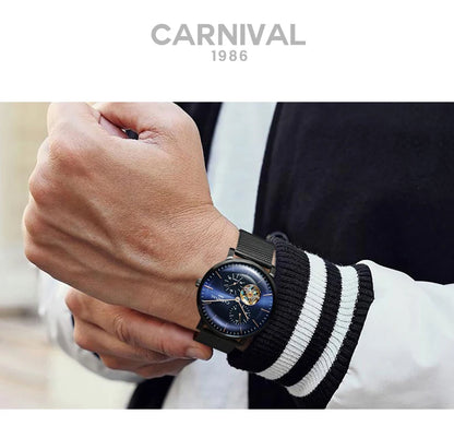 Carnival mechanisch herenhorloge – Luxe automatisch polshorloge met saffierglas