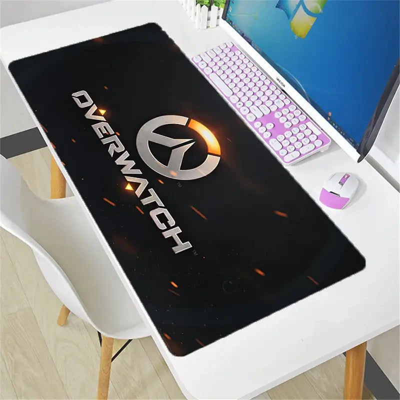 Overwatch Mauspad groß DIY Kawaii XXL PC-Computer-Schreibtischmatte Gamer-Büroteppich Tastatur-Tisch Gaming-Zubehör Mousepad