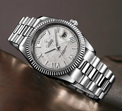 NEW 2025 CADISEN Men's Mechanical Watches Luxury Meteorite Dial Automatic Watch For Men Week 100M Japan MIYOTA 8285 Clock Man