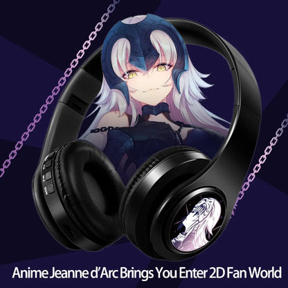 Wireless Silent Disco Headphone Anime Fate/Grand Order FGO Jeanne d'Arc Stereo Bluetooth Headphone for Playing Games Earphone