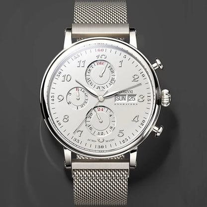 Luxury Brand Switzerland LOBINNI Ewiger Kalender Automatische mechanische Herrenuhr Saphirglas Multifunktionsuhr L13019-8
