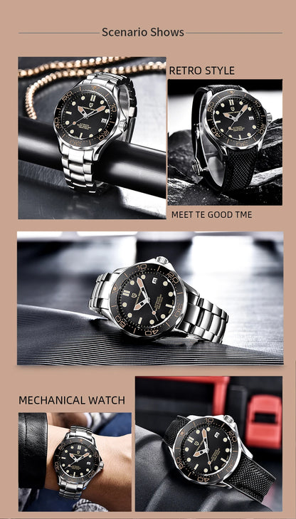 2025 New PAGANI DESIGN Men's Watches Luxury Automatic Watch For Men NH35A Mechanical Wrist watch Men AR Sapphire crystal Clock