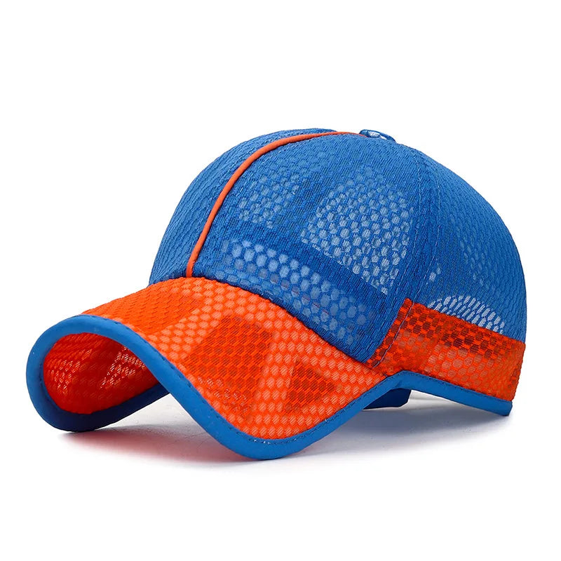 New Summer Children Kids Cute Baseball Cap Solid Breathable Snapback Hat Outdoor Cool Mesh Boy Girl Sun Cap Hat