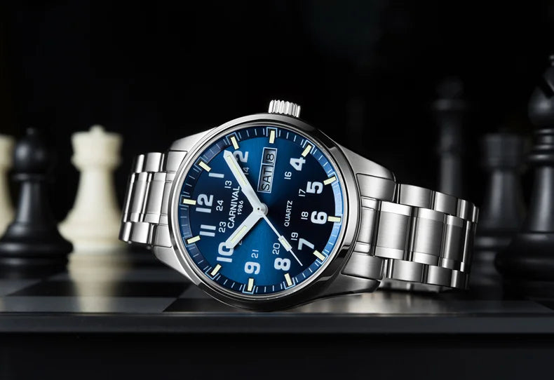Switzerland Carnival luminous calendar military Quartz watch for men luxury brand watches waterproof clock relogio erkek saati
