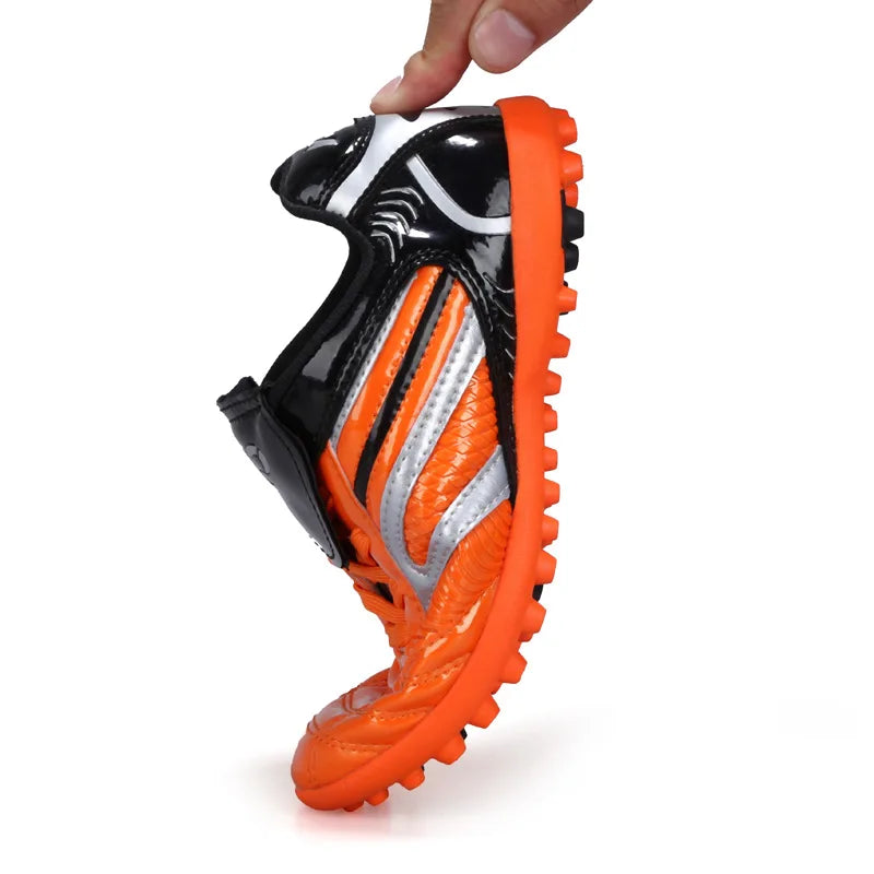 Men Football Soccer Boots Athletic Shoes New Leather Big Size High Top Cleats Training Sneaker Comfortable