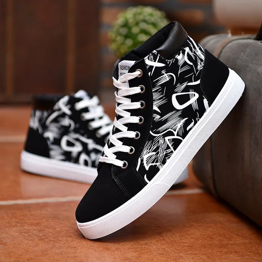 Scarpe casual da uomo per skateboard, sneakers alte sportive da uomo, scarpe outdoor traspiranti per camminata urbana, 48, Chaussure Homme 47