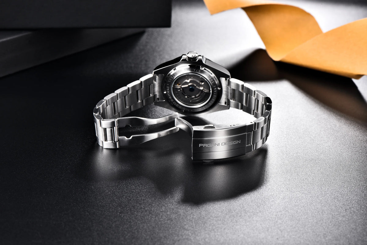 Pagani Design PD1682 Men’s GMT Watch 42mm Automatic Mechanical DG5833 Sapphire Crystal Stainless Steel Waterproof Black Vintage