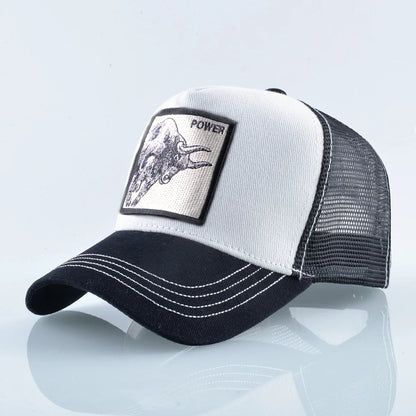 K Baseball Caps Men Snapback Hip Hop Trucker Cap With Embroidery Bull Patch Four Seasons Breathable Mesh Trucker Hat For Women