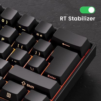 MONSGEEK FUN60 PRO&MAX HE Teclado mecânico 60% sem fios para gaming com switches magnéticos, Rapid Trigger 8K, ARGB e personalização