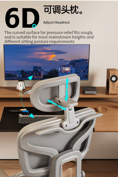 UVR Ergonomic Gaming Computer Chair with Breathable Mesh, Adjustable Armrests, Lumbar Support, Swivel Office Chair for Work & Gaming