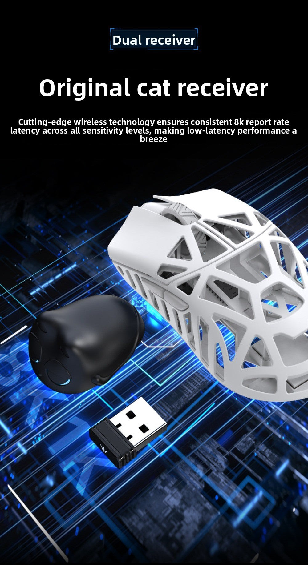 WLMOUSE Beast X Pro Magnesium Alloy Wireless Gaming Mouse, Ultra-Lightweight 8K Gaming Mouse with PAW3950HS Sensor, 30000 DPI, 750 IPS, Type-C Rechargeable