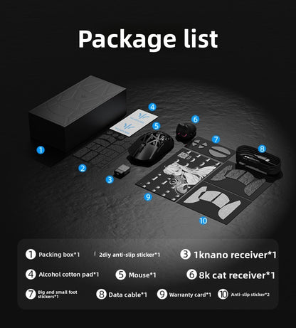 WLMOUSE Beast X Pro Magnesium Alloy Wireless Gaming Mouse, Ultra-Lightweight 8K Gaming Mouse with PAW3950HS Sensor, 30000 DPI, 750 IPS, Type-C Rechargeable