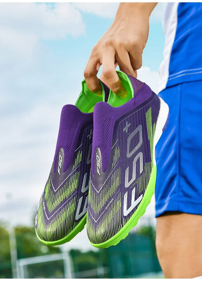 Nouvelles chaussures de football pour hommes, chaussures de futsal d'intérieur antidérapantes, crampons de match de haute qualité, chaussures de football, baskets, chaussures montantes pour terrain gazonné et extérieur