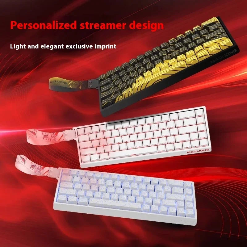 Madlions Mad 60He Magnetic Switch Mechanical Keyboard MAD68 Wired Keyboard Mad60he Custom MAD68he E-sports Gamer Keyboard Gifts