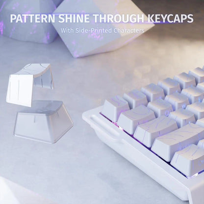 Teclado mecânico gaming ATTACK SHARK X68 HE Rapid Trigger 60% com fios, com atuação ajustável, interruptores magnéticos Hall Effect, 8KH