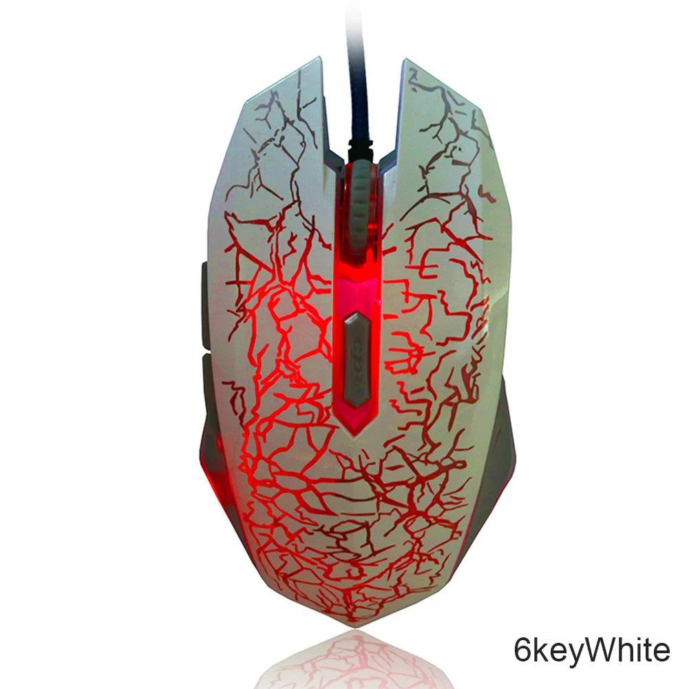 2400 DPI laidinė USB žaidimų pelė su RGB LED apšvietimu, ergonomiška kompiuterio pelė, skirta asmeniniams kompiuteriams, nešiojamiesiems kompiuteriams ir „MacBook“, profesionali 6 mygtukų optinė žaidimų pelė