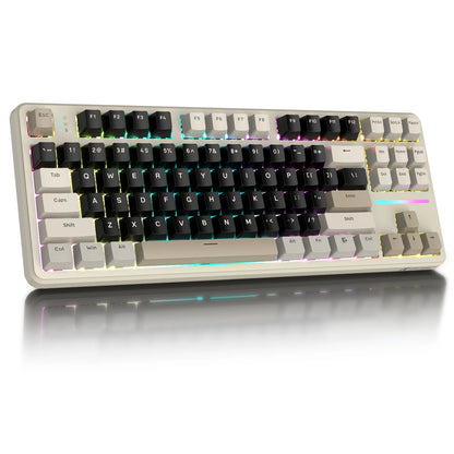 ATTACK SHARK X87 Wireless Mechanical Gaming Keyboard, Tri-Mode Bluetooth 5.0/2.4GHz/USB-C Hot Swappable Gasket Mechanical Keyboard with Pre-Lubed Switches