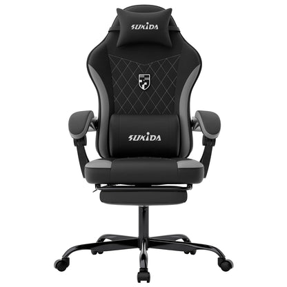 SUKIDA Gaming Chair High Back Ergonomic Computer Chair With Footrest Reclining Adult Comfortable Office Chair ﻿