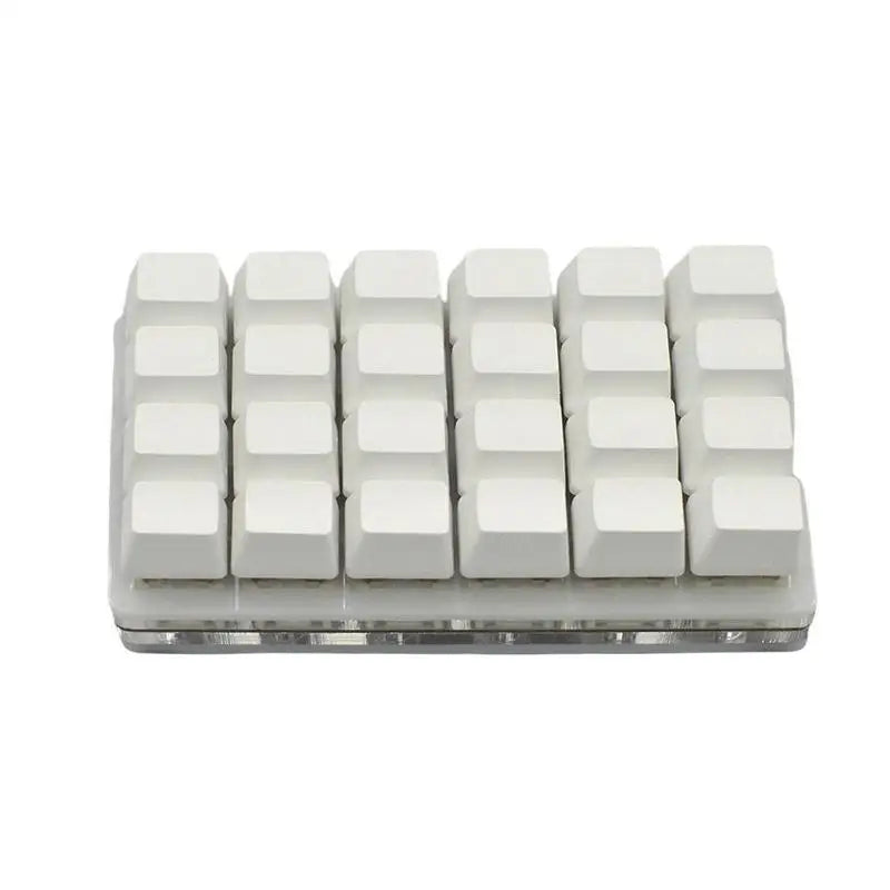 Mini teclado mecânico USB personalizado de 24 teclas preto/branco para gaming, Sayo Device, teclado programável de atalhos com teclas macro