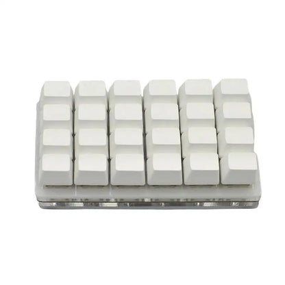 Mini teclado mecânico USB personalizado de 24 teclas preto/branco para gaming, Sayo Device, teclado programável de atalhos com teclas macro