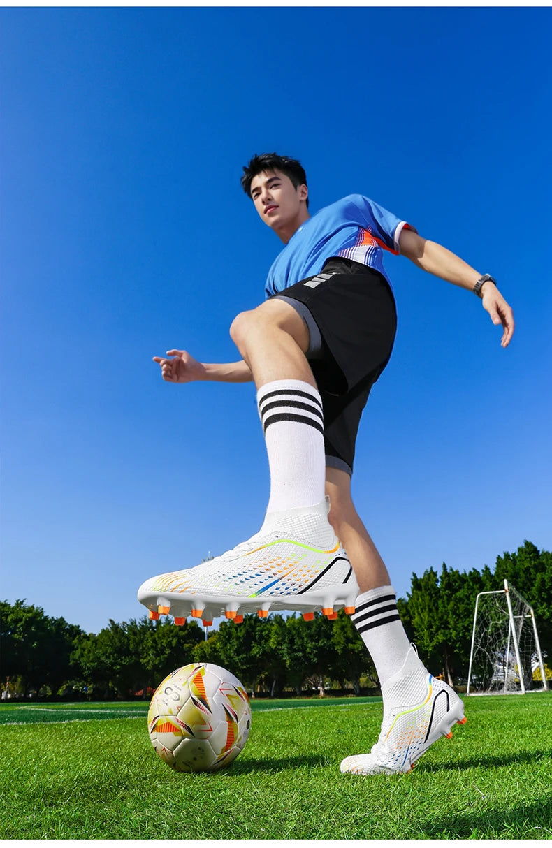 New Men Soccer Shoes Professiona Football Boot Turf Futsal Match Grass Unisex Outdoor Training Soccer Cleats Non-slip Breathable