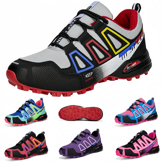 Scarpe da trekking da donna per attività outdoor, scarpe sportive da escursionismo, scarpe tattiche da caccia antiscivolo, scarpe da arrampicata traspiranti con lacci, ciclismo