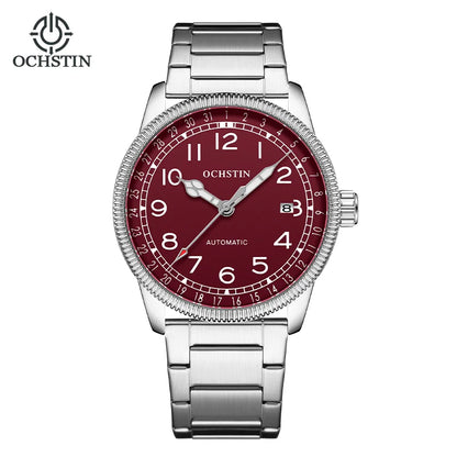 OCHSTIN Automatic Mens Watches Top Brand Luxury Auto Date Mechanical Military Sports Male Clock Luminous Hands Gift for Husband
