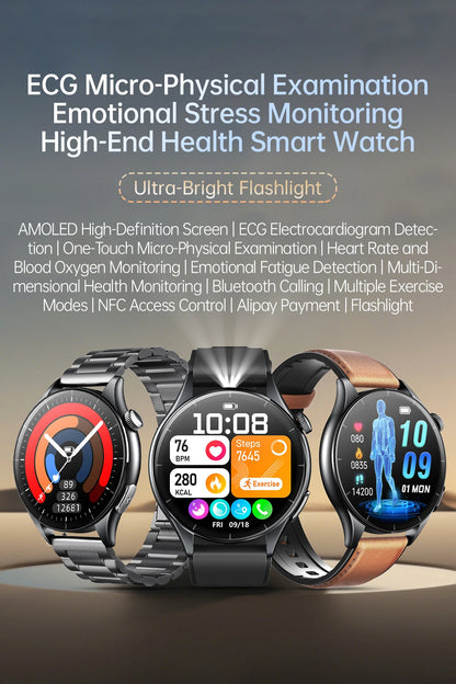 For XIAOMI 2025 New ECG+PPG Smartwatch Precise Uric Acid Blood Lipids Pressure Body Analysis Smart Watch Men BT Call NFC Watches