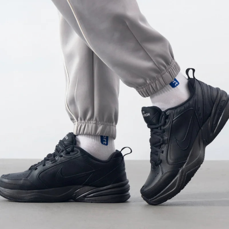 Nike Ανδρικά Παπούτσια Air Monarch IV Μαύρα Triple Black Dad Παπούτσια Τρεξίματος 415445-001