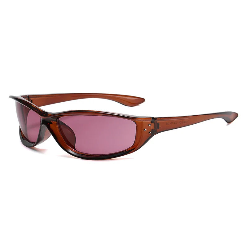 Rivets Y2K Sports Punk Sunglasses Women Designer Rectangle Goggle Men Luxury Sun Glasses UV400 Driving Cycling Fashion Eyewear
