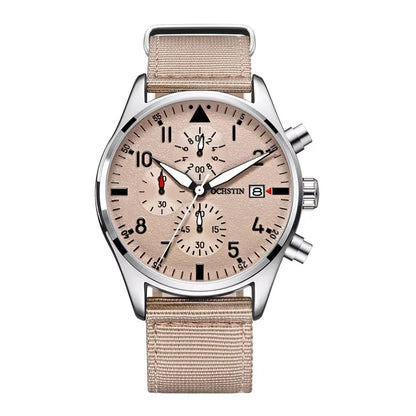 OCHSTIN Mens Watches Quartz Chronograph Men Watch Pilot Sport Male Fashion Wristwatch Top Brand Luxury Leather Waterproof Clock