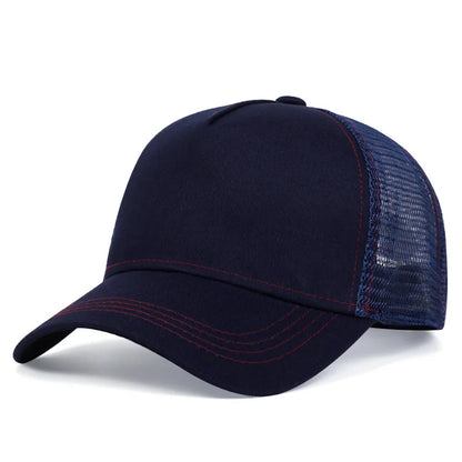 Simple basic baseball cap for men and women outdoor solid color light plate cap summer shade breathable net hat