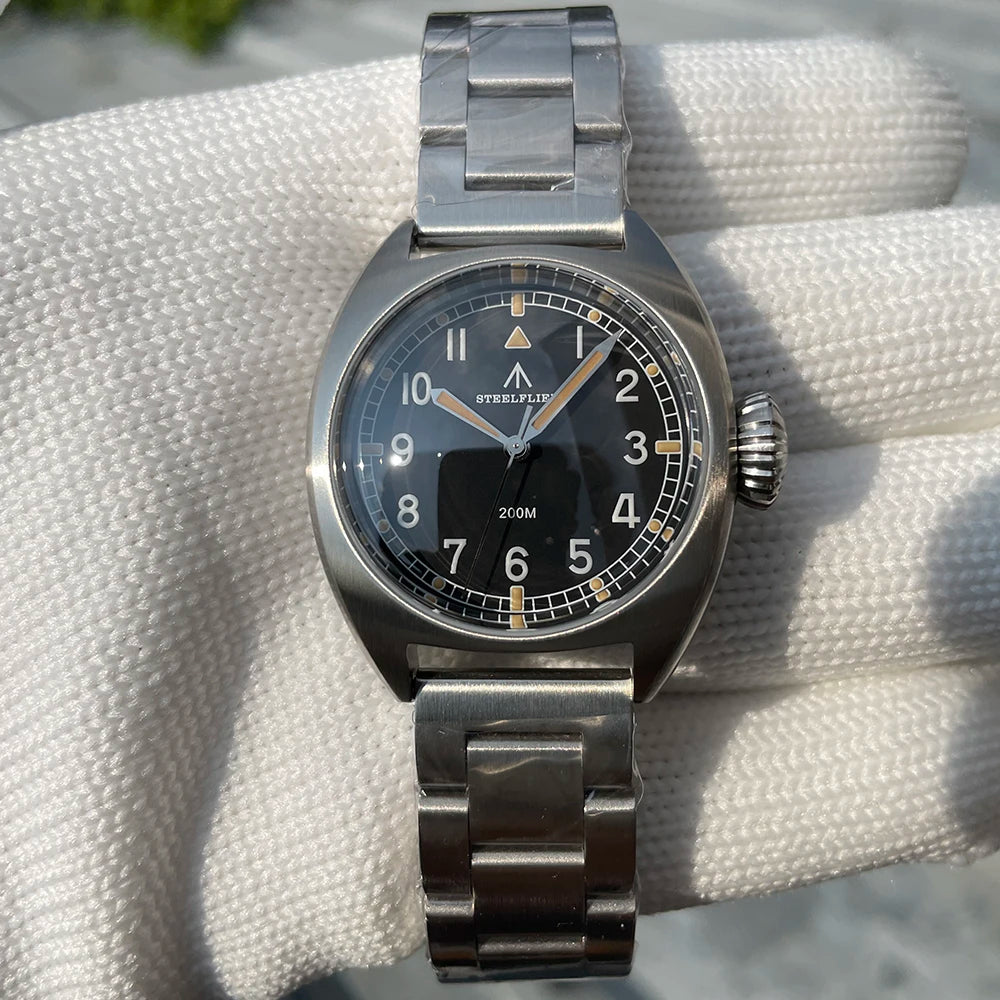 STEELFLIER Official SF745 Luxury Small Quartz Watch Super Luminous VH31 Mute Movement 20Bar Waterproof Unisex Fashion Dive Watch