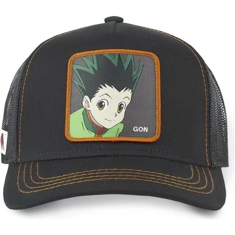 Șapcă de baseball Hunter X Hunter Cap de vară, tip snapback, pentru bărbați, cu broderie, în stil hip-hop, cu vizieră de soare, șapcă de camionagiu ajustabilă, din plasă