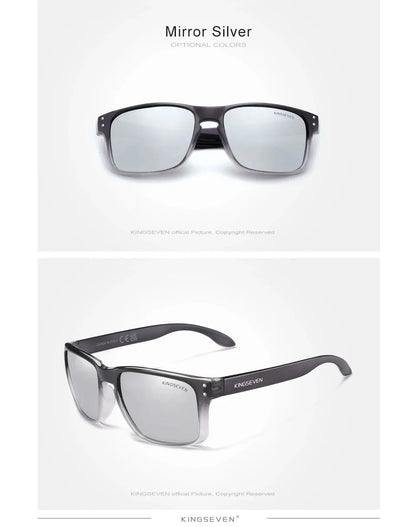 KINGSEVEN Rectangle Retro TR90 Polarized Sunglasses Women Men Cycling UV400 Climbing Glasses Anti-glare Outdoor Sports Eyewear