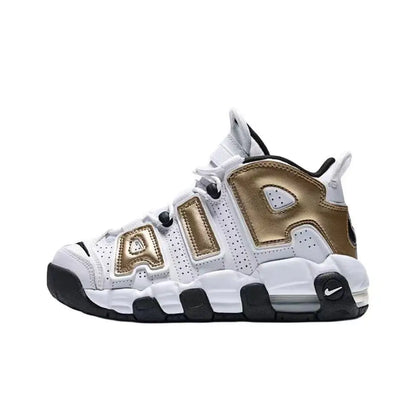 Nike Air More Uptempo leather, trendy, shock-absorbing mid-cut sneakers DQ6200-001