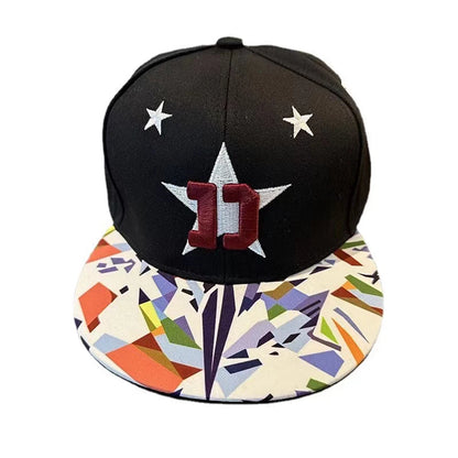 Miesten kirjaillulla tekstillä varustettu trendikäs, helposti yhdisteltävä suoralla lipalla oleva baseball-lippalakki – naisten kesäinen hiphop-hattu ulkokäyttöön, säädettävä aurinkosuojallinen lippis
