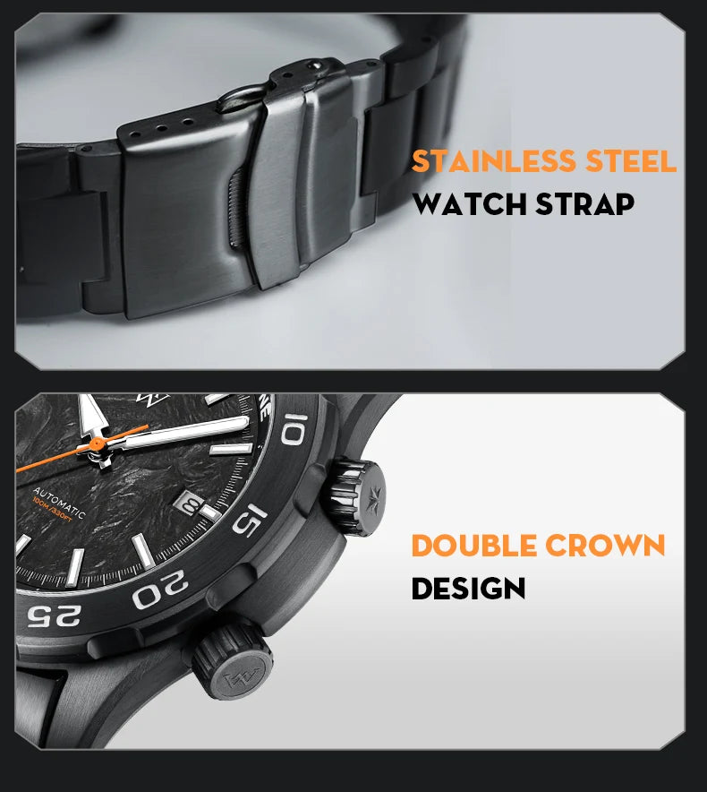 WM Watch Automatic Mechanical Watches Water Resistant Classic Casual Business Man Watch Welly Merck WM157M