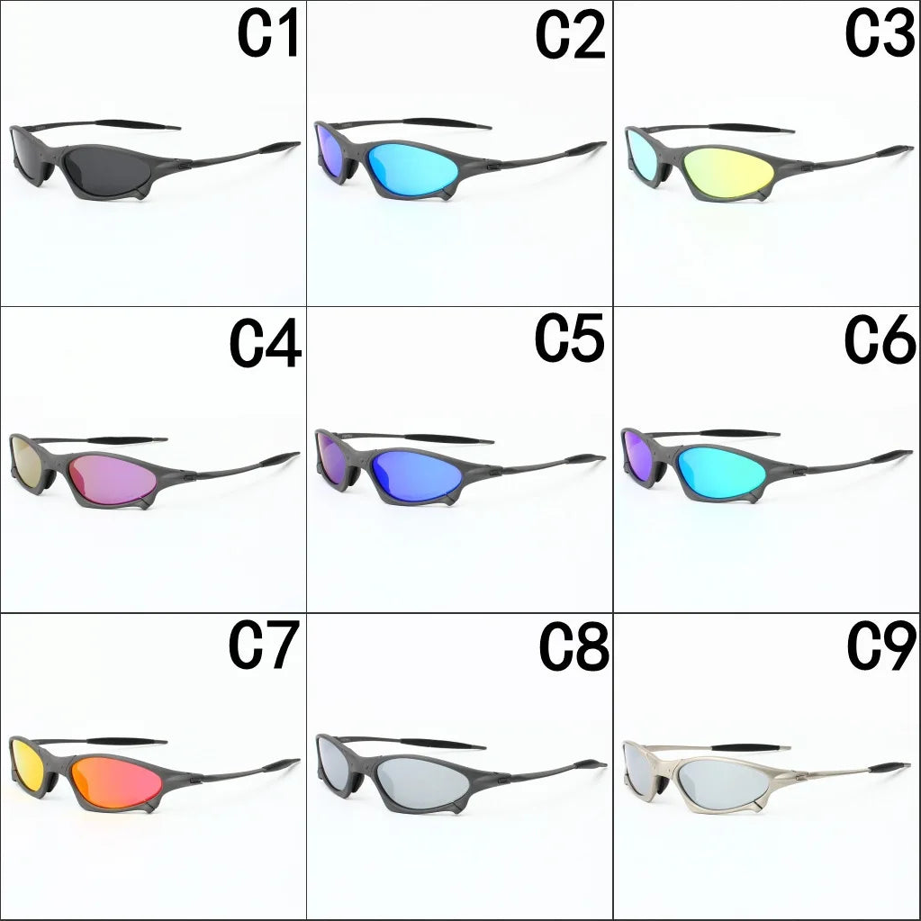 Polarized sunglasses for men and women, trendy outdoor sports, cycling, driving, sunglasses, zinc alloy