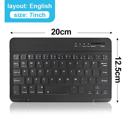 Mini teclado Bluetooth RGB sem fios de 10 polegadas com retroiluminação, touchpad e compatibilidade com iOS, Android, Windows e iPad